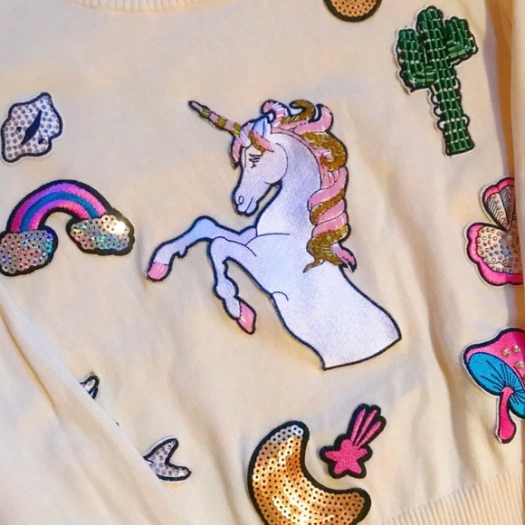 Wildfox unicorn sweater Sz L - Picture 3 of 3